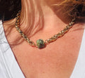 collier femme acier inoxydable pierre turquoise amorcita bijoux