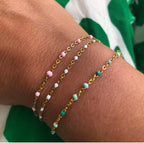 bracelet en acier inoxydable émaillé bijoux amorcita