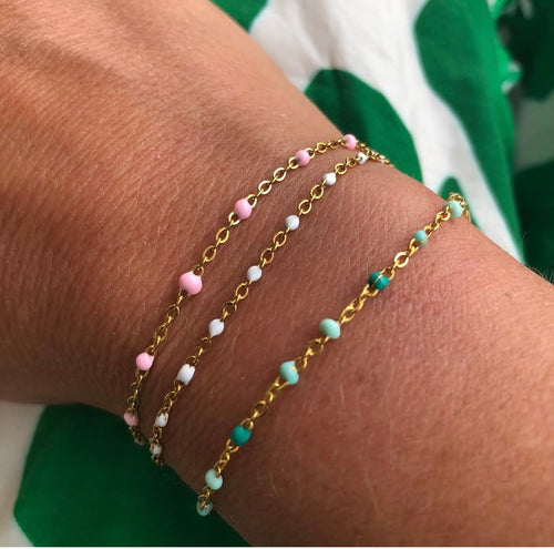 bracelet en acier inoxydable émaillé bijoux amorcita