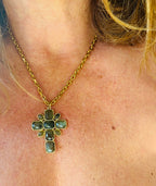 collier avec croix en labradorite bijoux amorcita