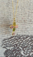 collier croix en tourmaline bijoux amorcita