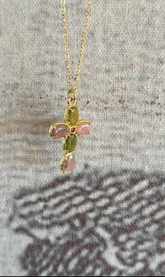 collier croix en tourmaline bijoux amorcita